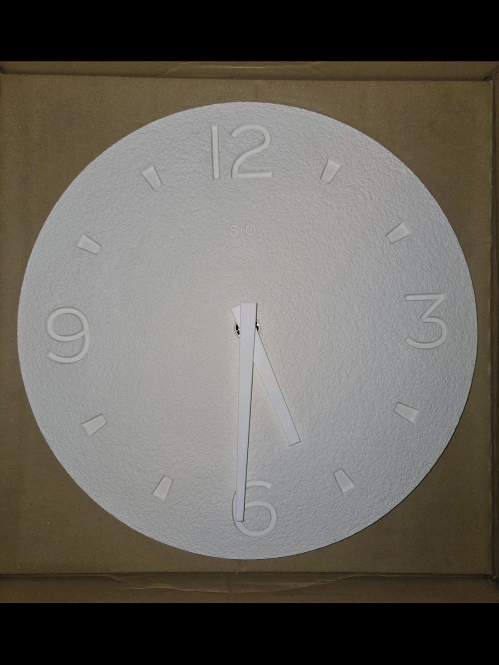 Lemnos Minimalist Wall Clock Analog Diatomaceous Earth White Made in Japan New